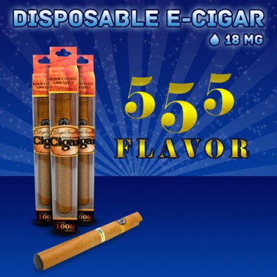 Disposable Electronic Cigar 555 Tobacco Flavor